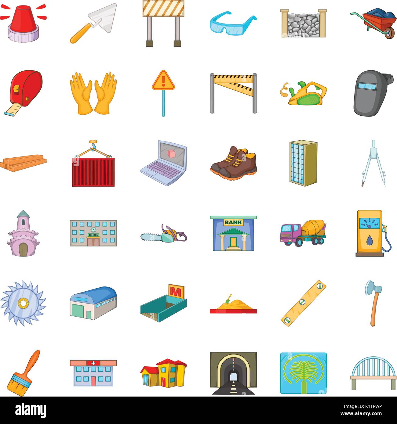 Wheelbarrow icons set, cartoon style Stock Vector Image & Art - Alamy