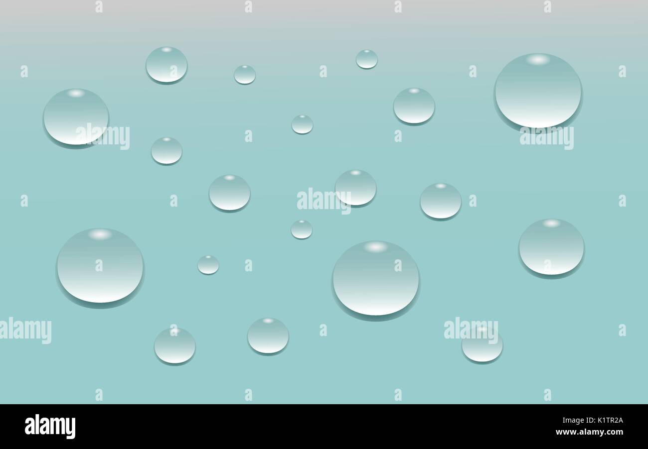 Background blue with water drops, vector Stock Vector Image & Art - Alamy