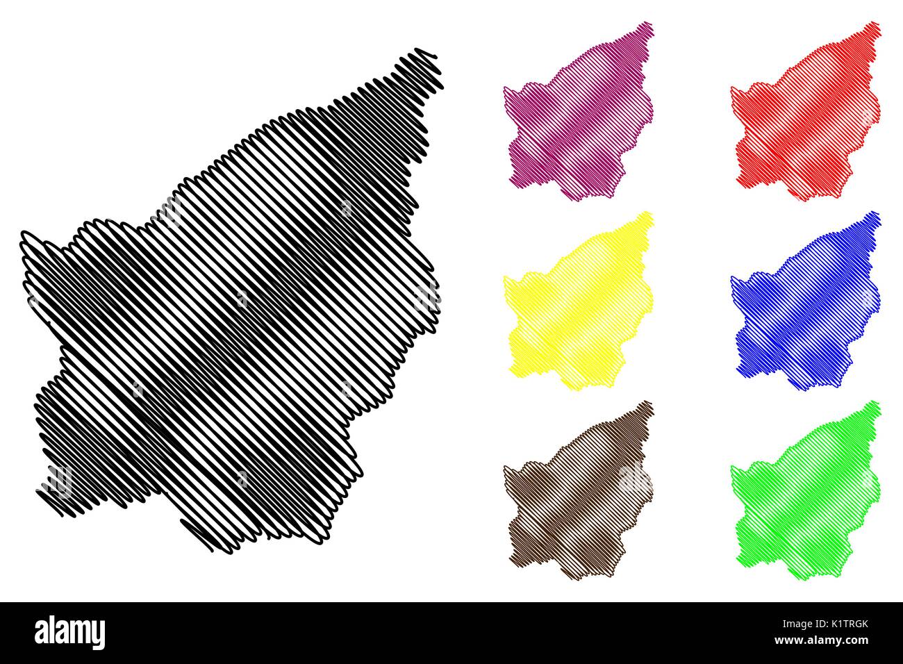 San Marino map vector illustration, scribble sketch San Marino Stock ...