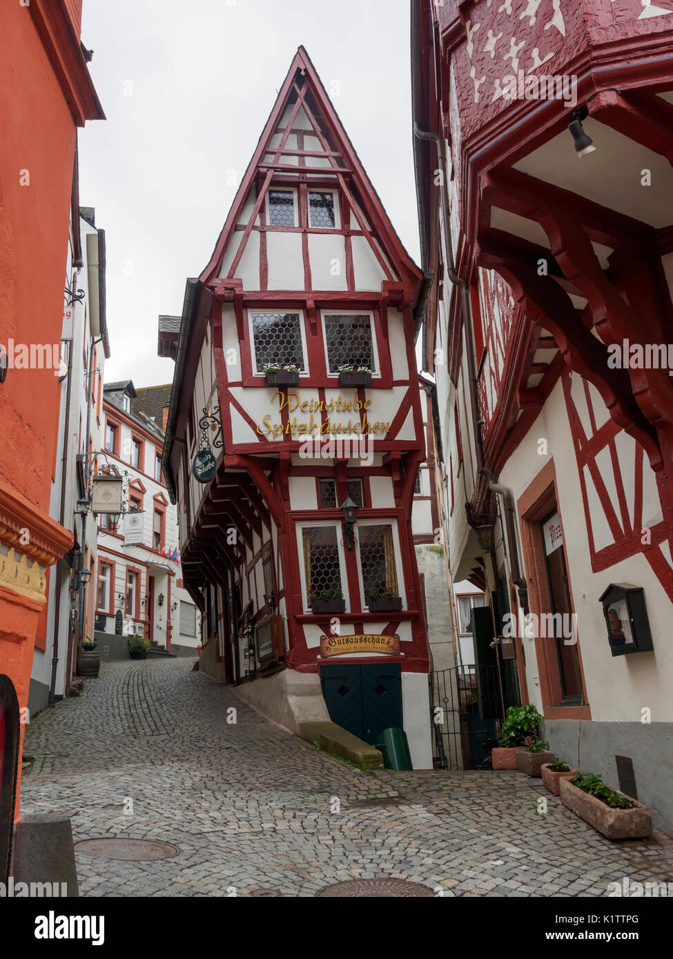 Spitzhäuschen, Pointed House, BernkastelKues, Germany Stock Photo
