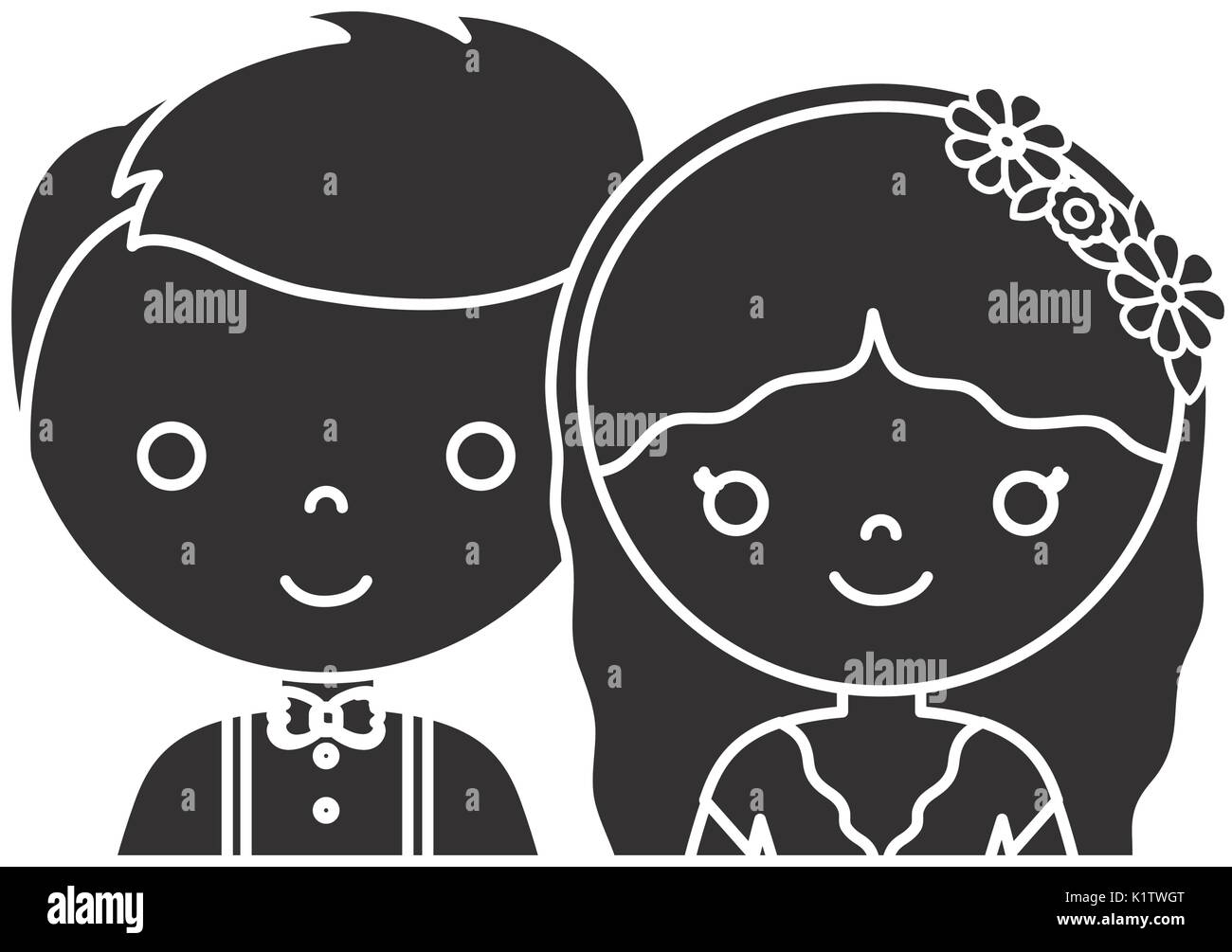 wedding couple icon over white background vector illustration Stock ...