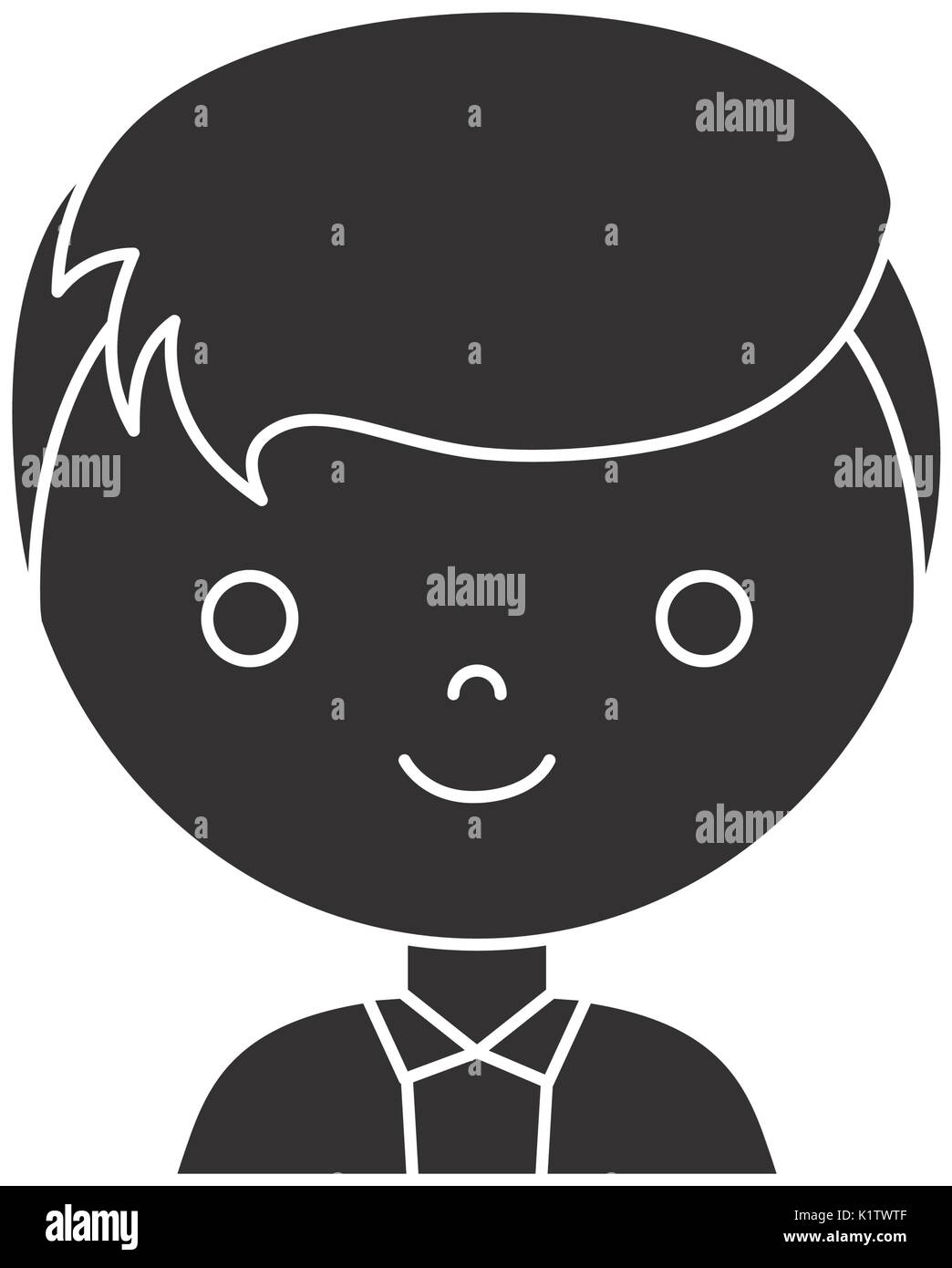 cartoon man icon over white background vector illustration Stock Vector ...