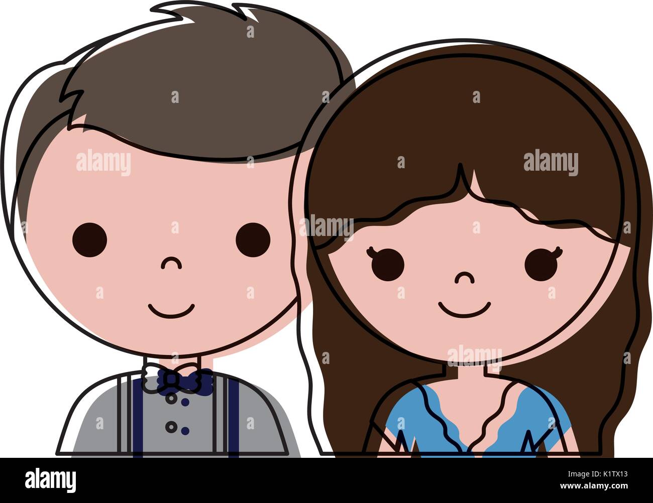 wedding couple icon over white background colorful design vector ...