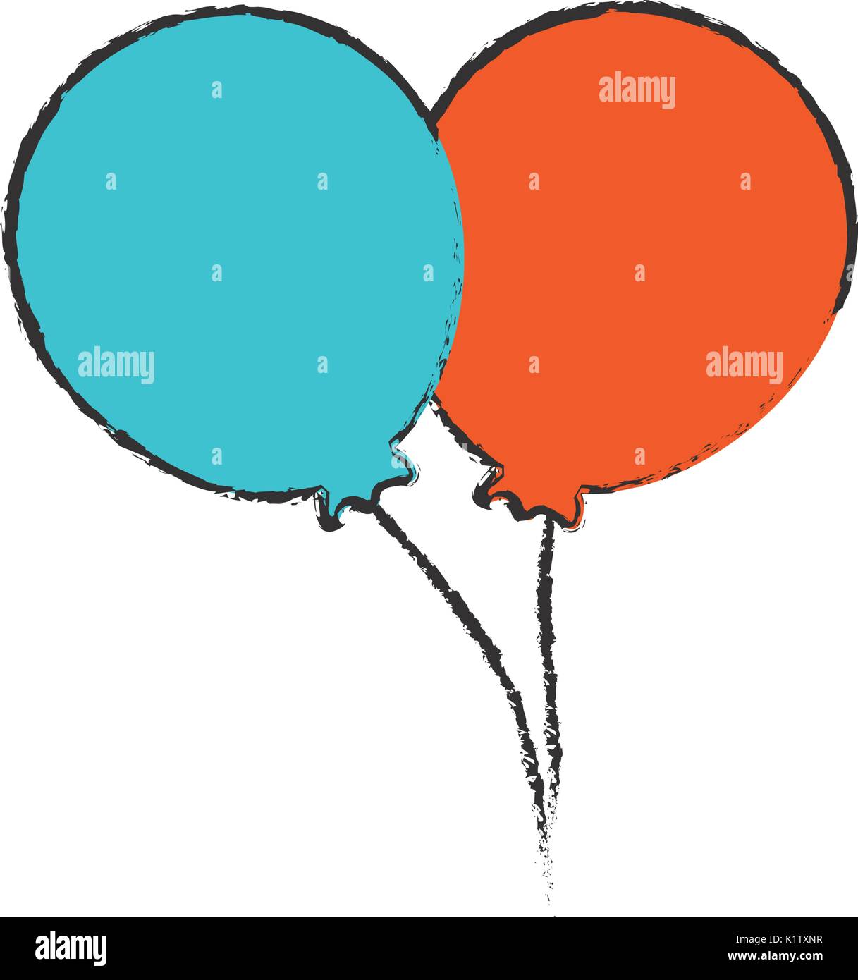 balloons icon over white background vector illustration Stock Vector ...