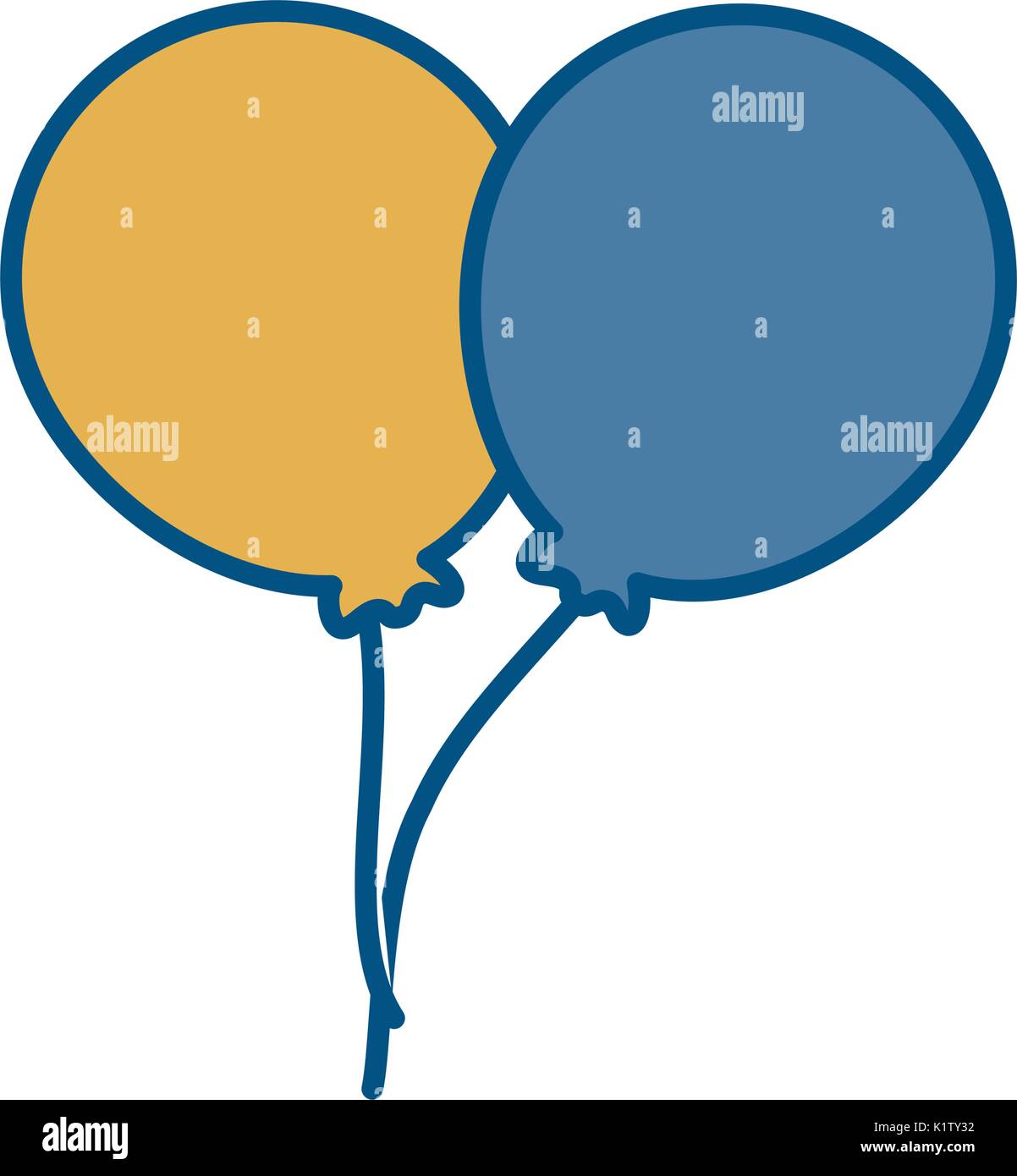 balloons icon over white background vector illustration Stock Vector ...