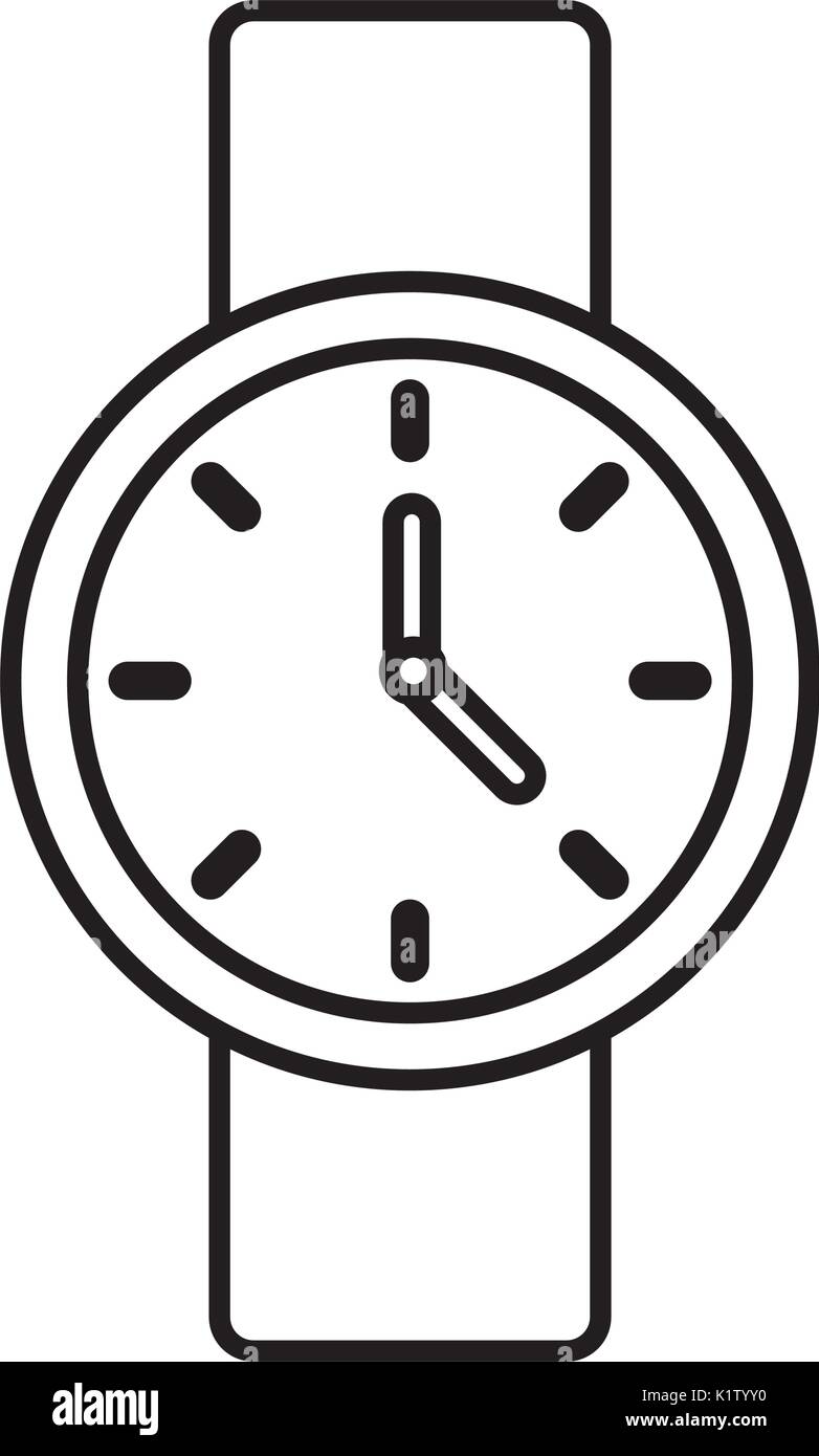 watch icon over white background vector illustration Stock Vector Image ...