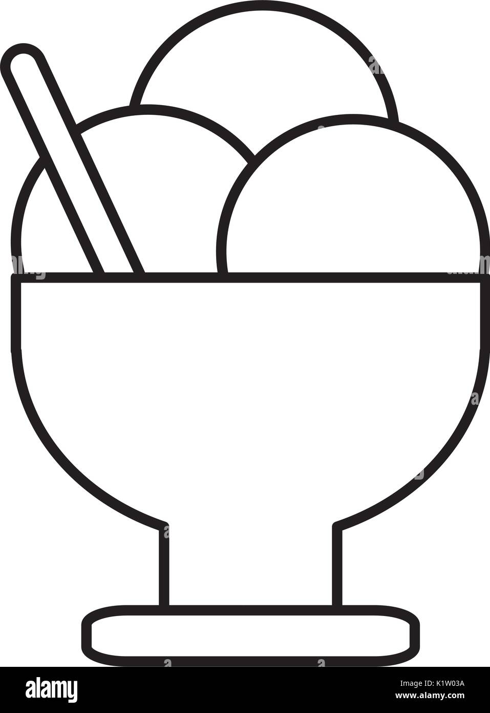 ice cream cup icon over white background vector illustration Stock ...