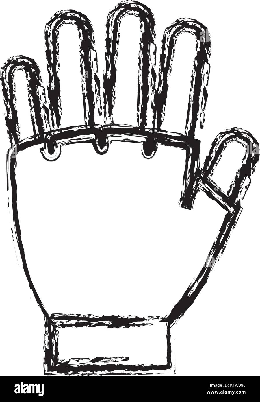 hand with gym glove icon over white background vector illustration ...