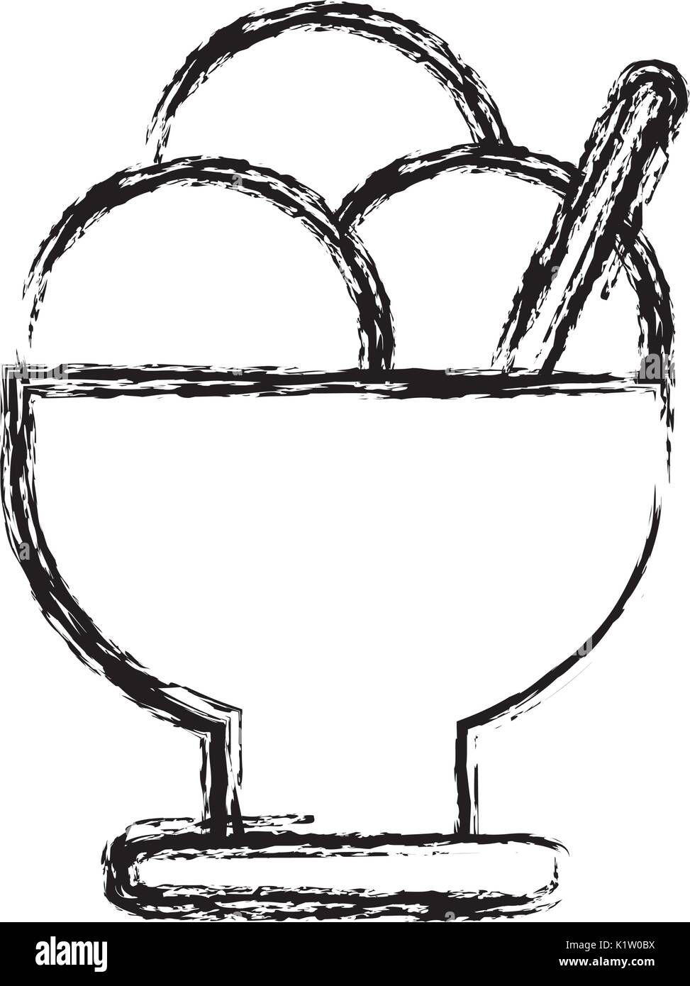 ice cream cup icon over white background vector illustration Stock ...
