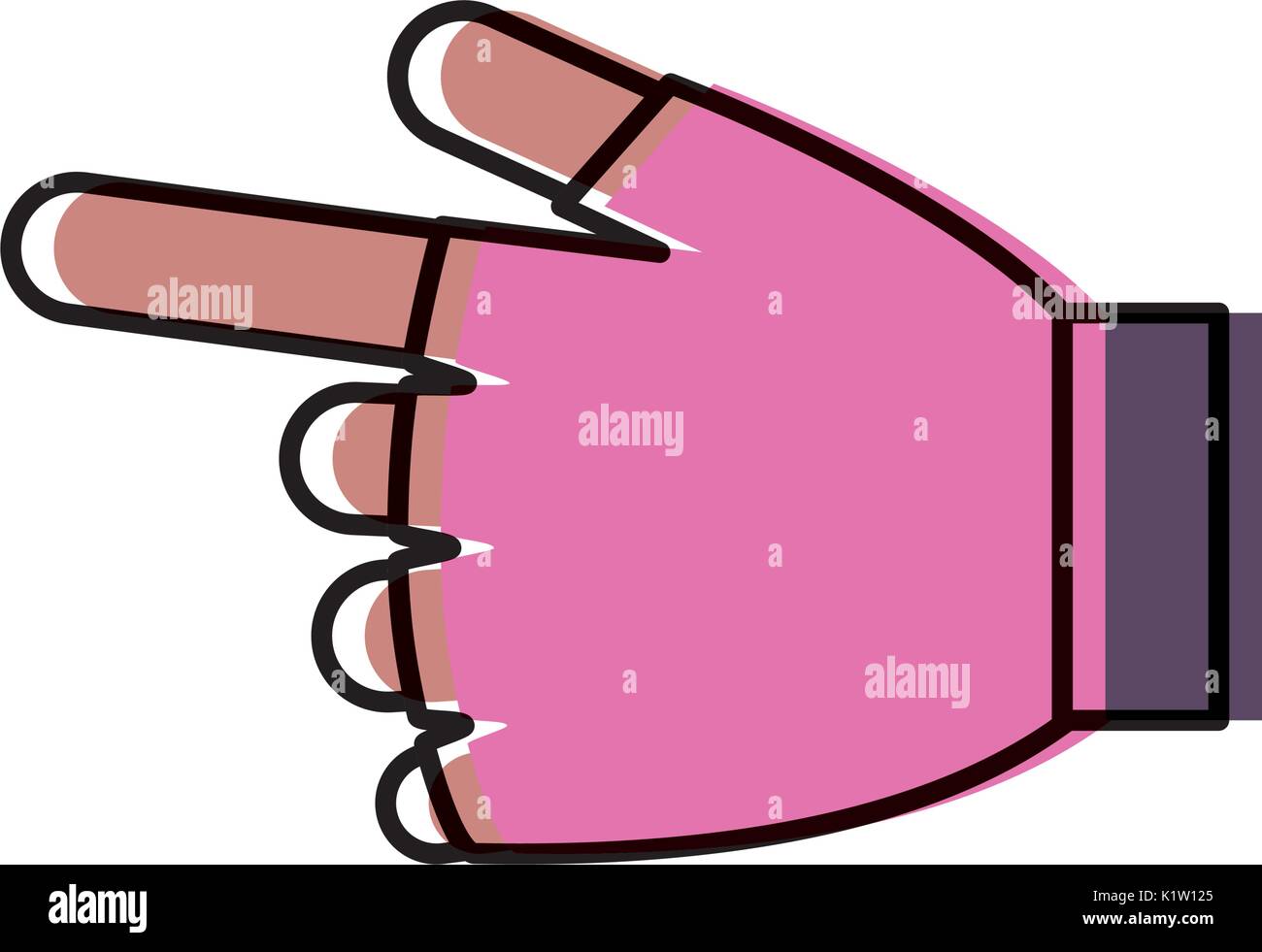 hand with gym glove icon over white background vector illustration ...