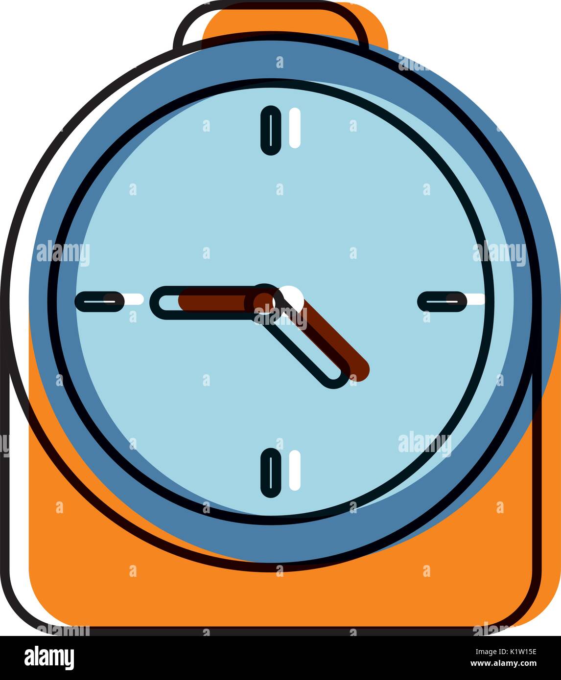 clock icon over white background vector illustration Stock Vector Image ...