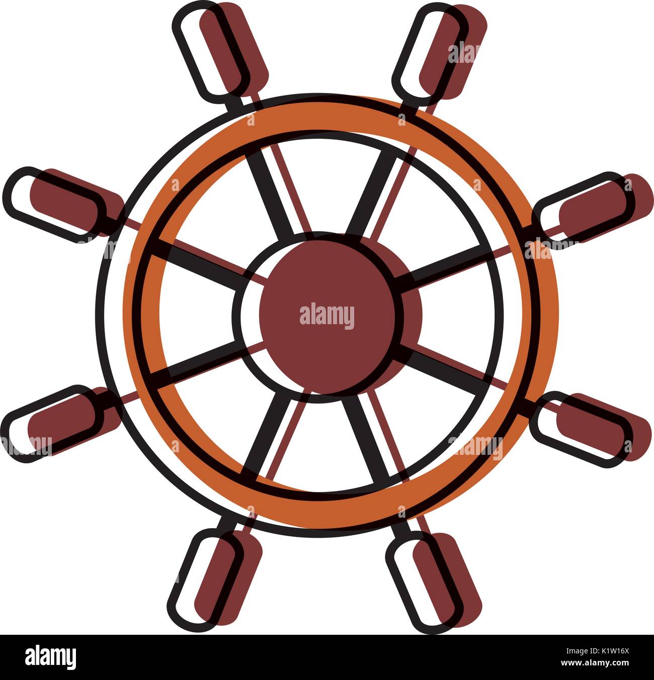 rudder icon over white background vector illustration Stock Vector ...