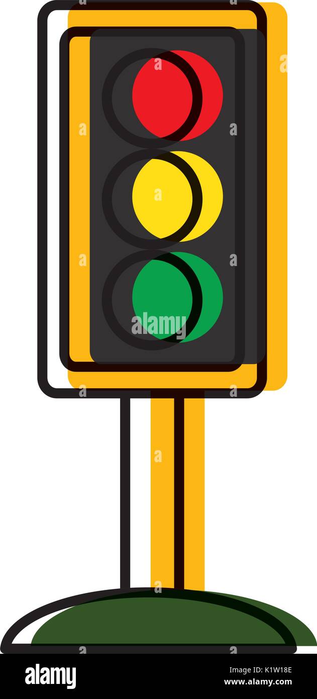 traffic light icon over white background vector illustration Stock ...