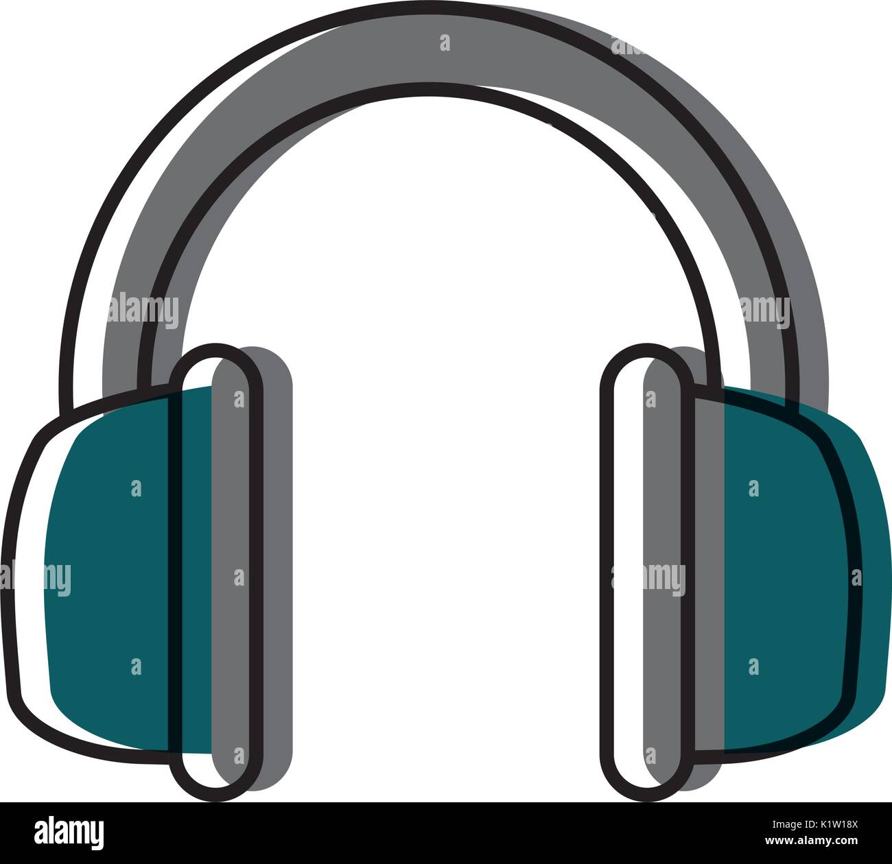 headphones icon over white background vector illustration Stock Vector ...