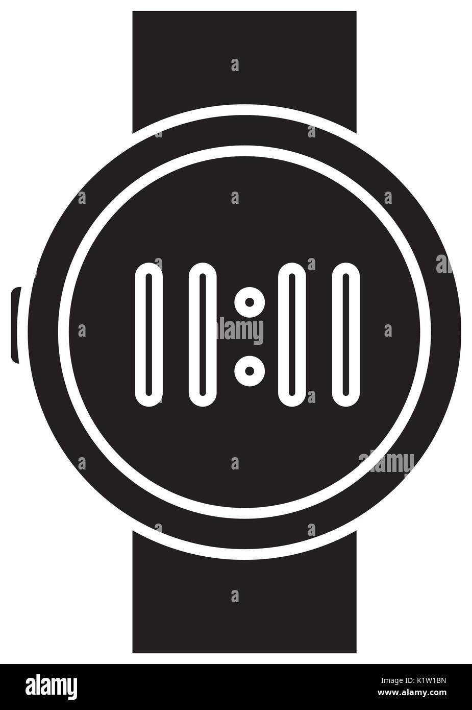 watch icon over white background vector illustration Stock Vector Image ...