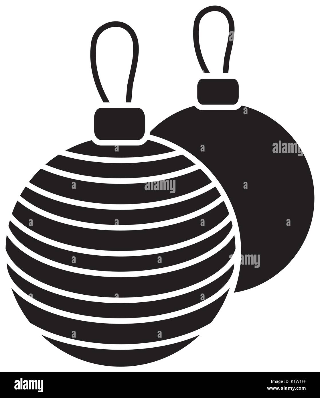 christmas balls icon over white background vector illustration Stock ...