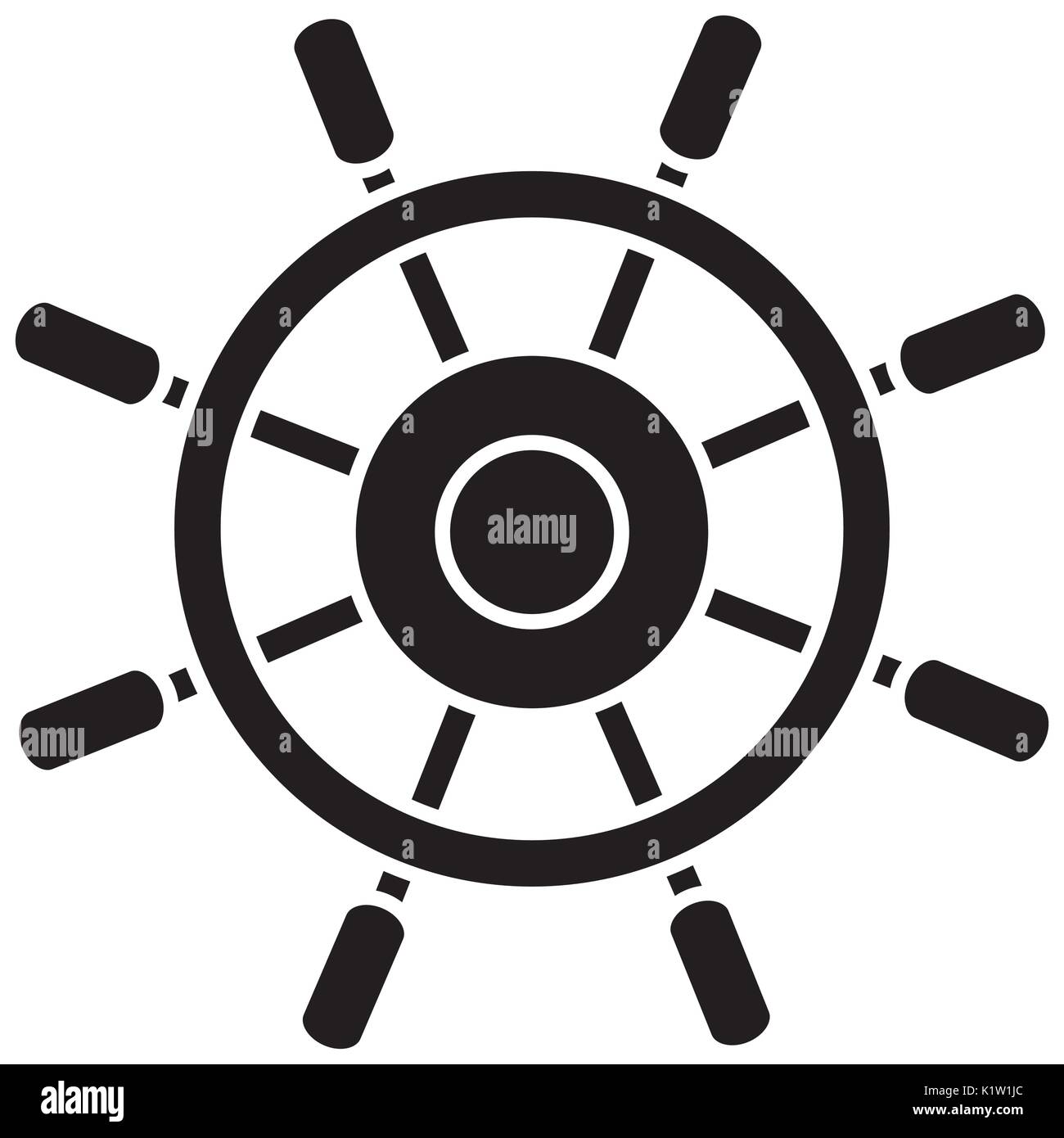 rudder icon over white background vector illustration Stock Vector ...