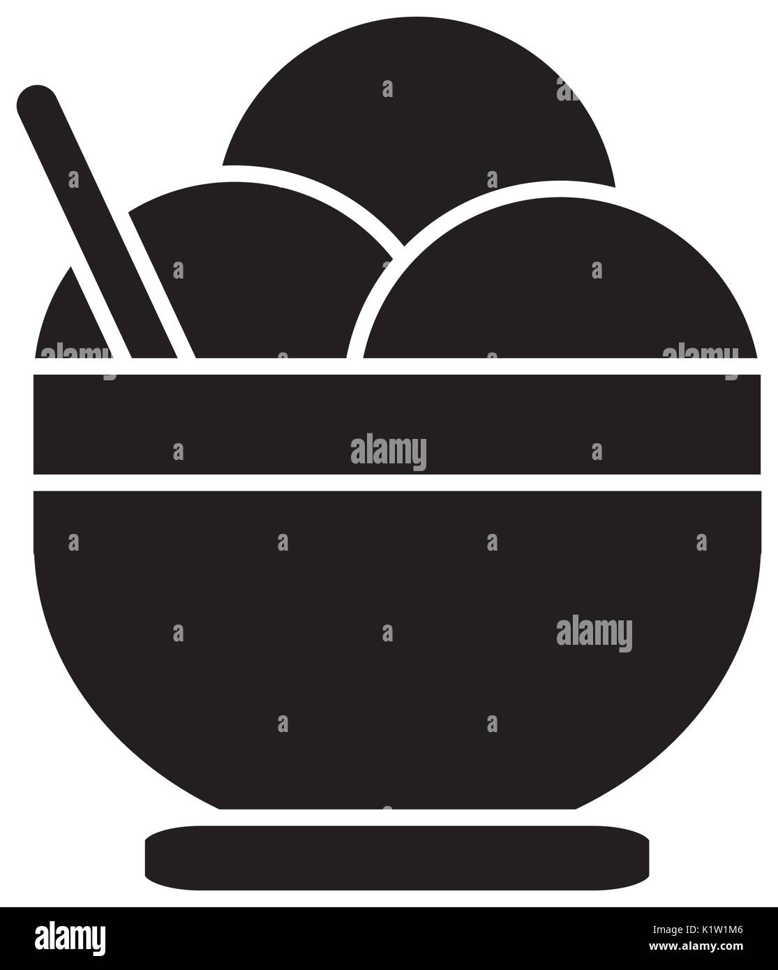 ice cream cup icon over white background vector illustration Stock ...