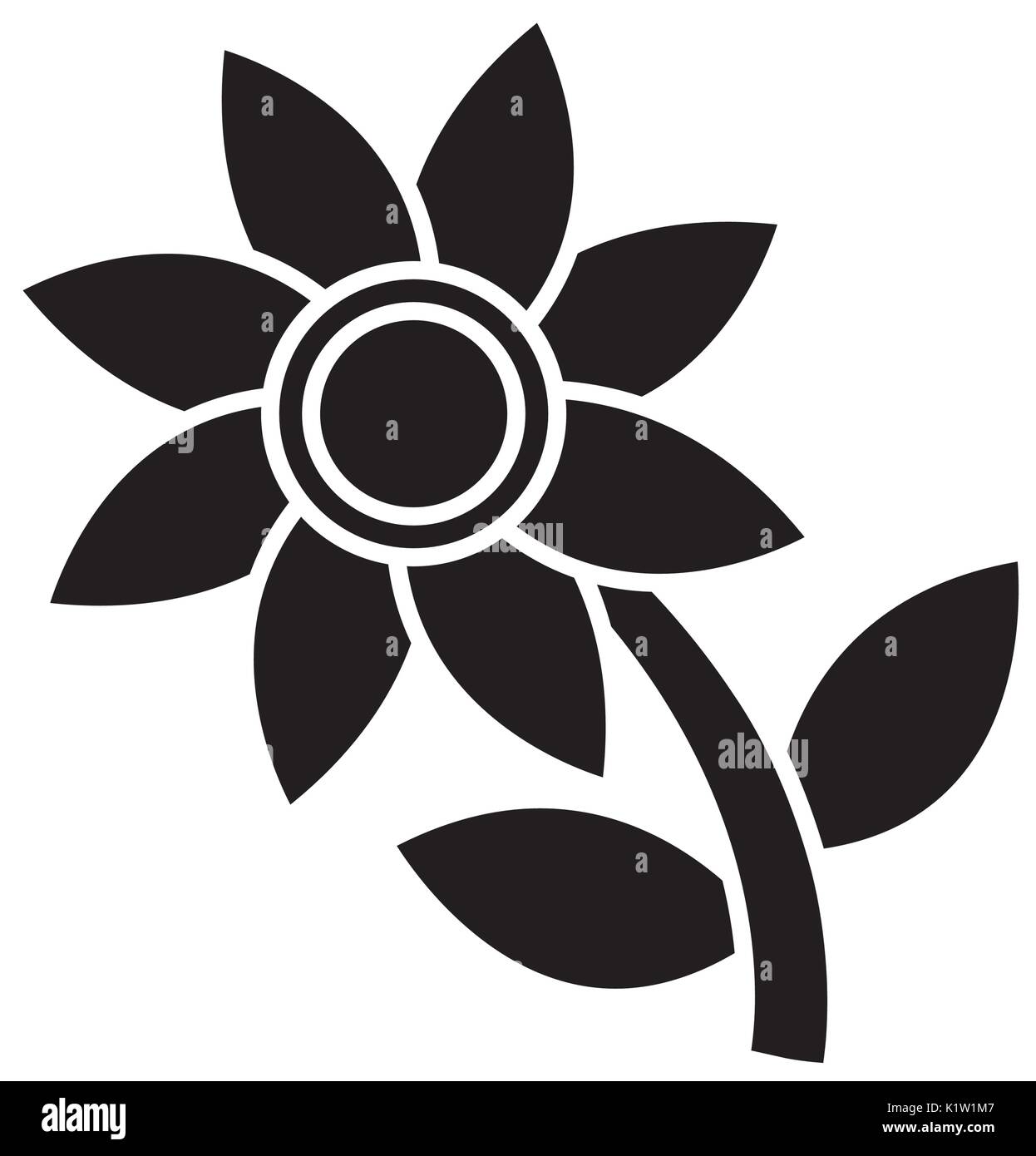 beautiful flower icon over white background vector illustration Stock ...