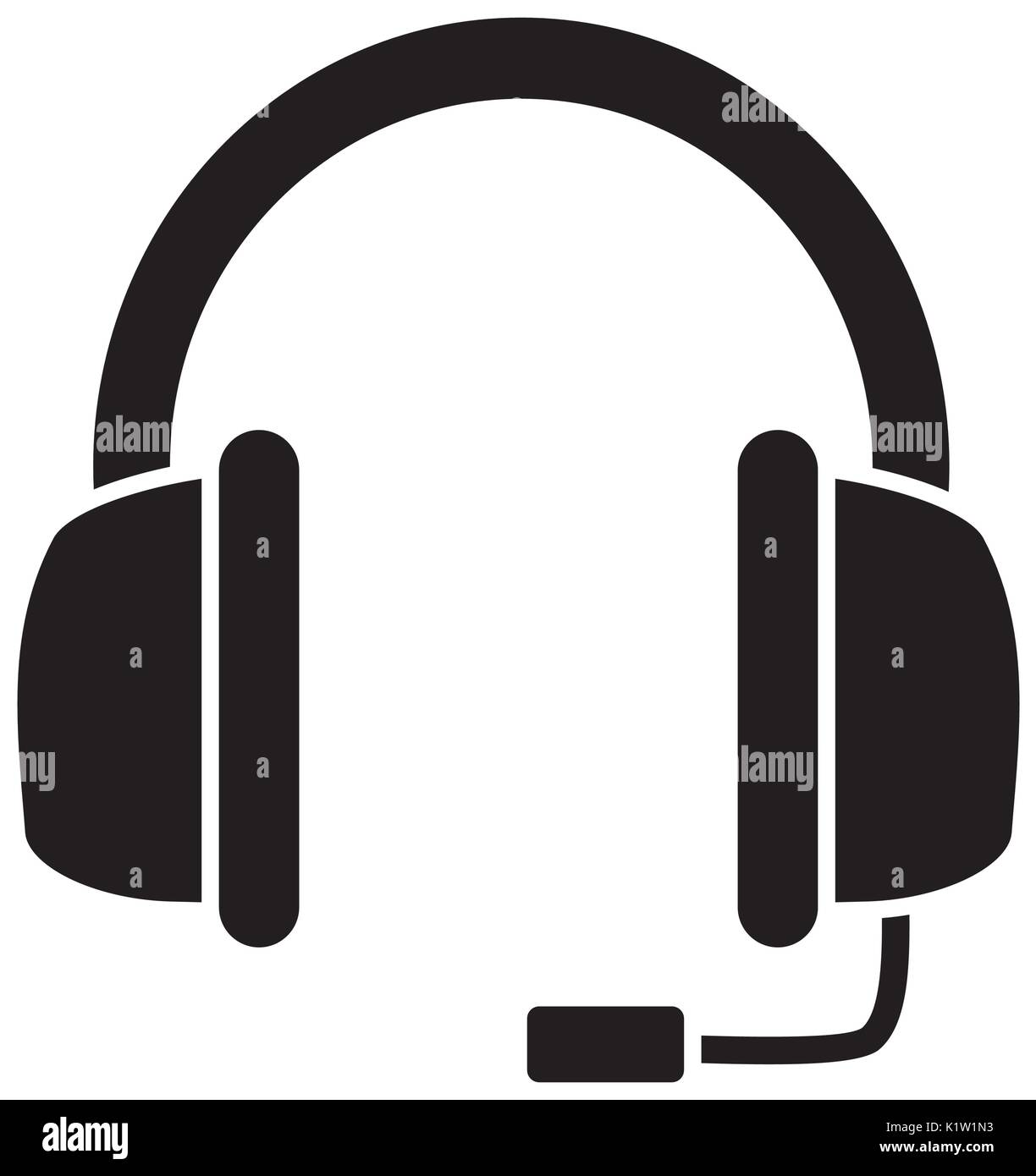 headphones icon over white background vector illustration Stock Vector ...