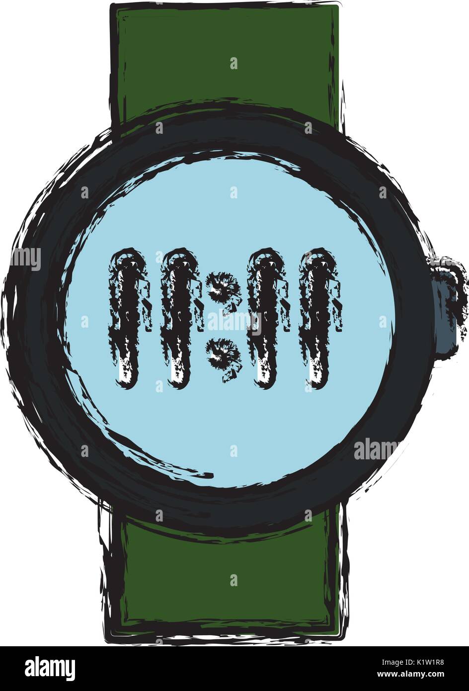 watch icon over white background vector illustration Stock Vector Image ...