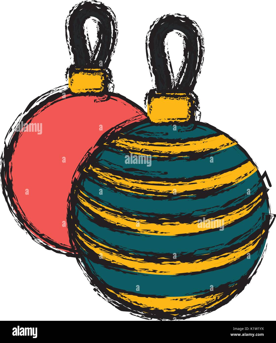 christmas balls icon over white background vector illustration Stock ...