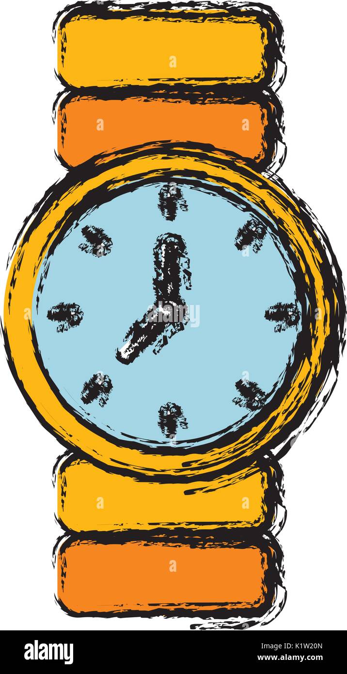 watch icon over white background vector illustration Stock Vector Image ...