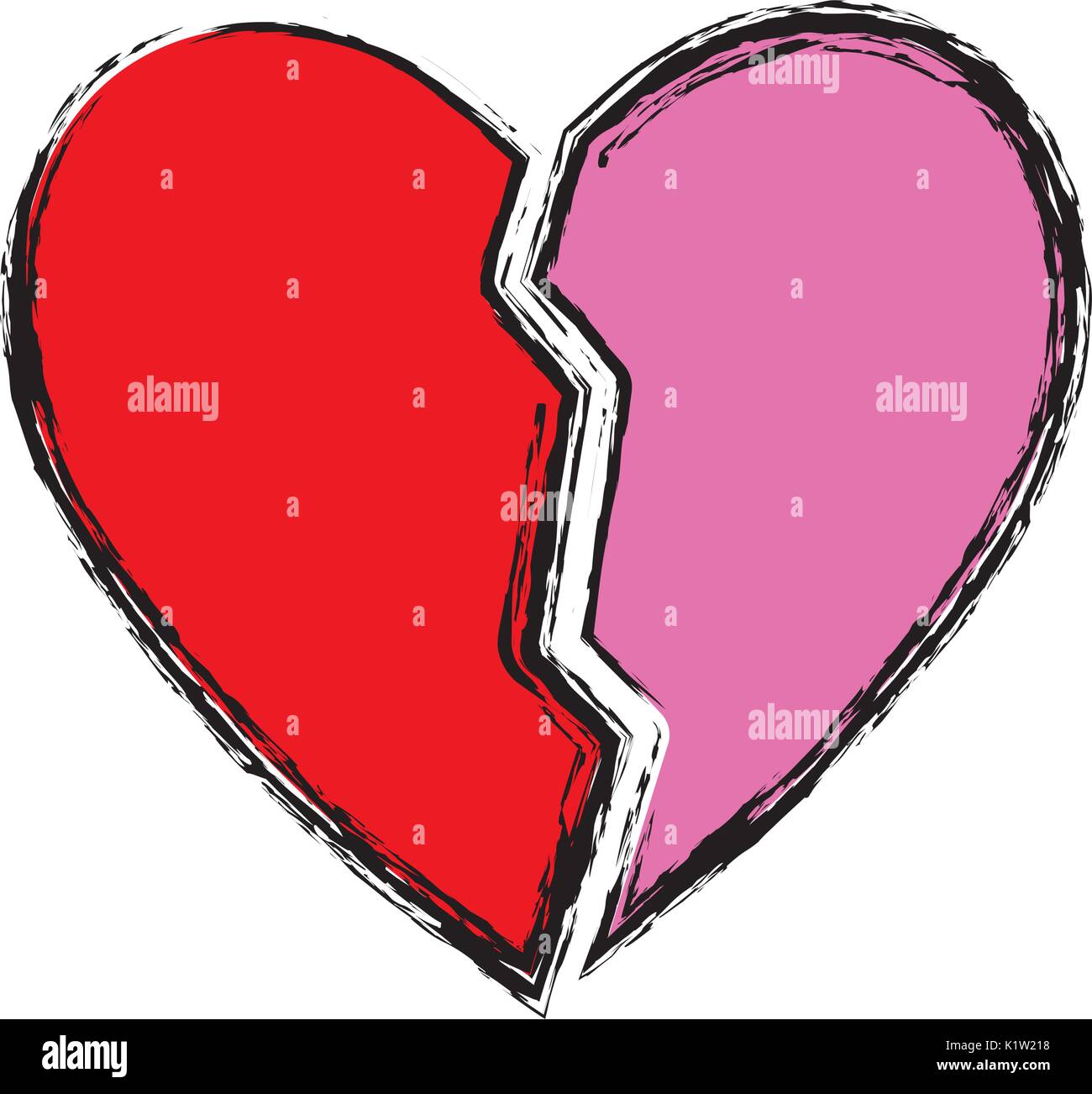 broken heart icon over white background vector illustration Stock ...
