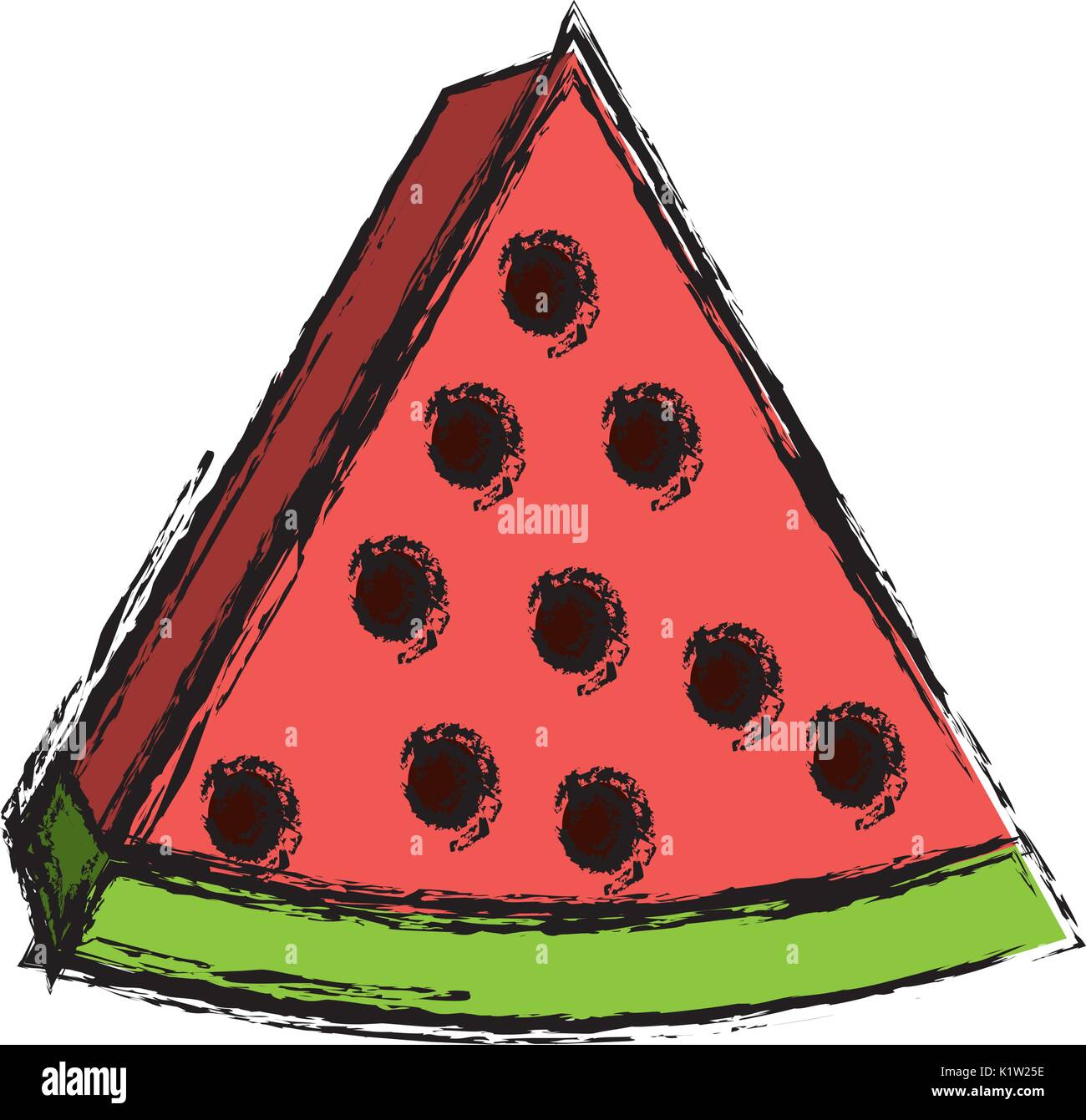 watermelon fruit icon over white background vector illustration Stock ...