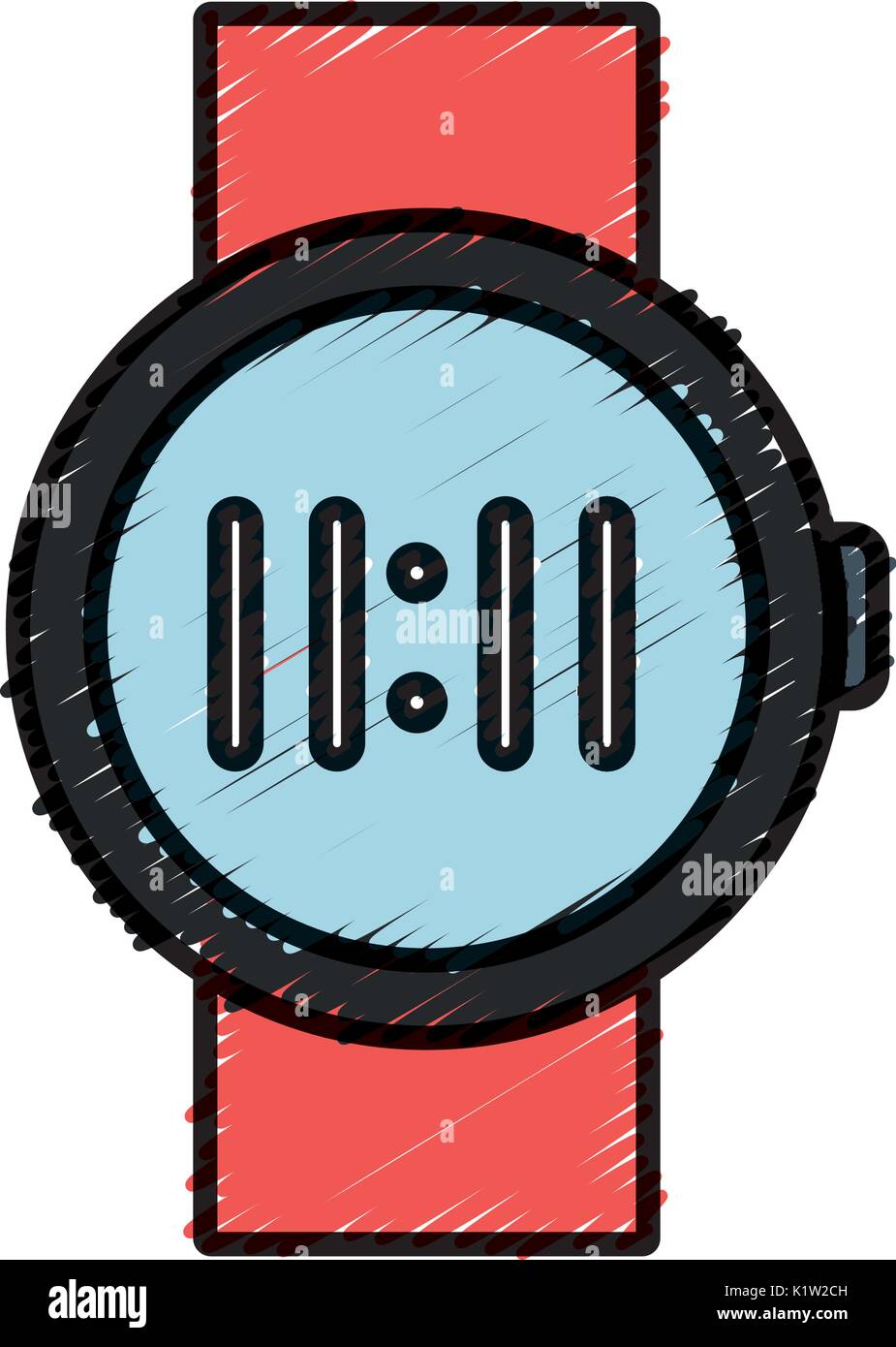 watch icon over white background vector illustration Stock Vector Image ...
