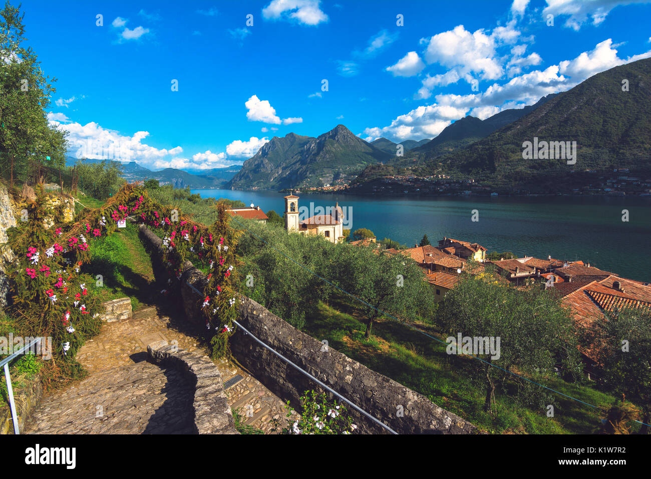 Carzano, Montisola, Brescia province, Italy, Lombardy district, Europe. Stock Photo
