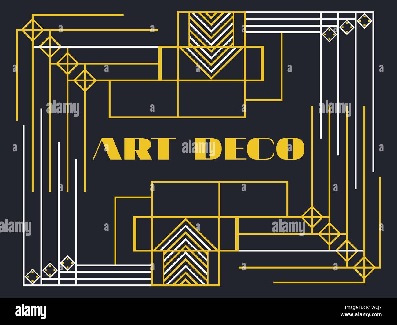 Art deco decorative frame 1930s hi-res stock photography and images - Alamy