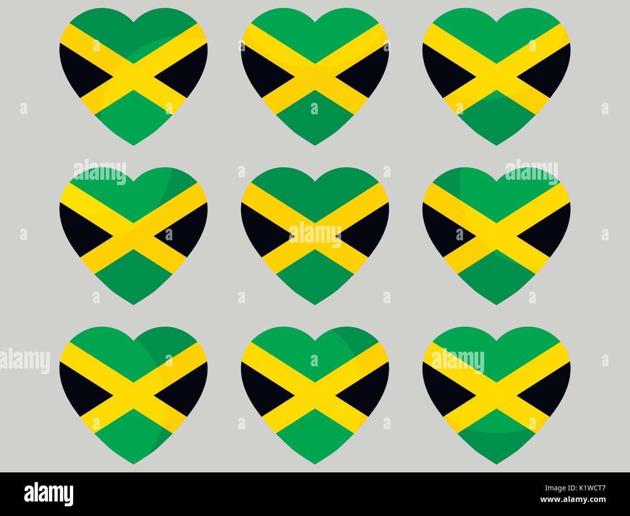 Heart With Jamaican Flag I Love Jamaica Vector Illustration Stock Vector Image Art Alamy