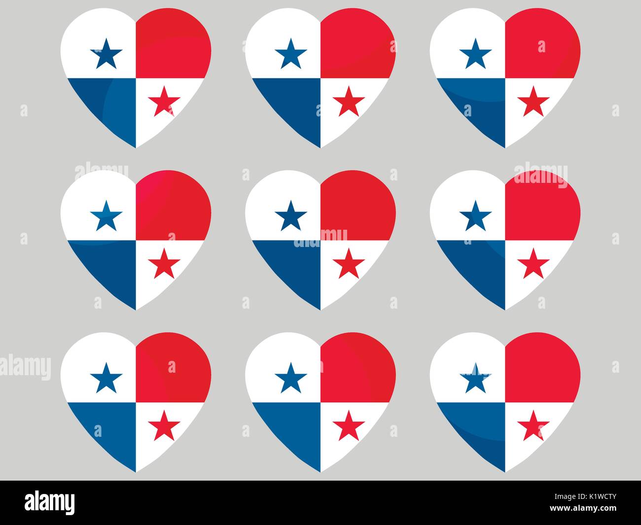 Heart with the flag of Panama. I love Panama. Vector illustration Stock Vector