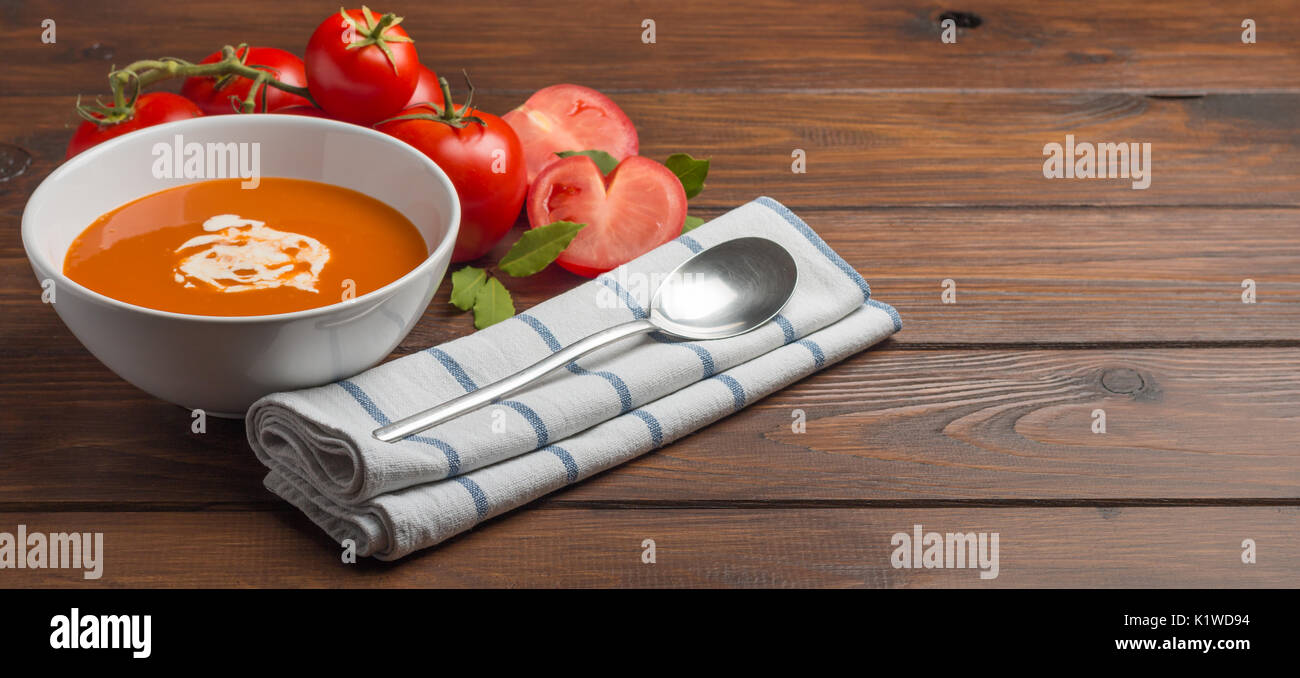 Ready To Eat Creamy Tomato Soup Made of Fresh Tomatoes Stock Photo - Image  of cooking, tomato: 165991264