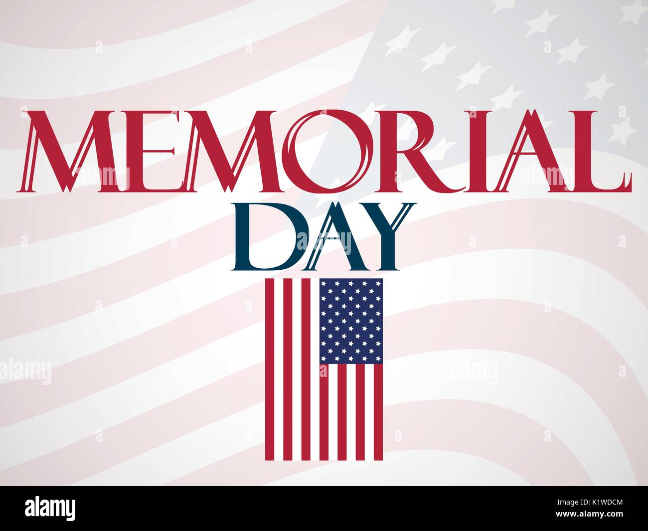 Memorial Day. National American holiday. Banner template. Vector ...