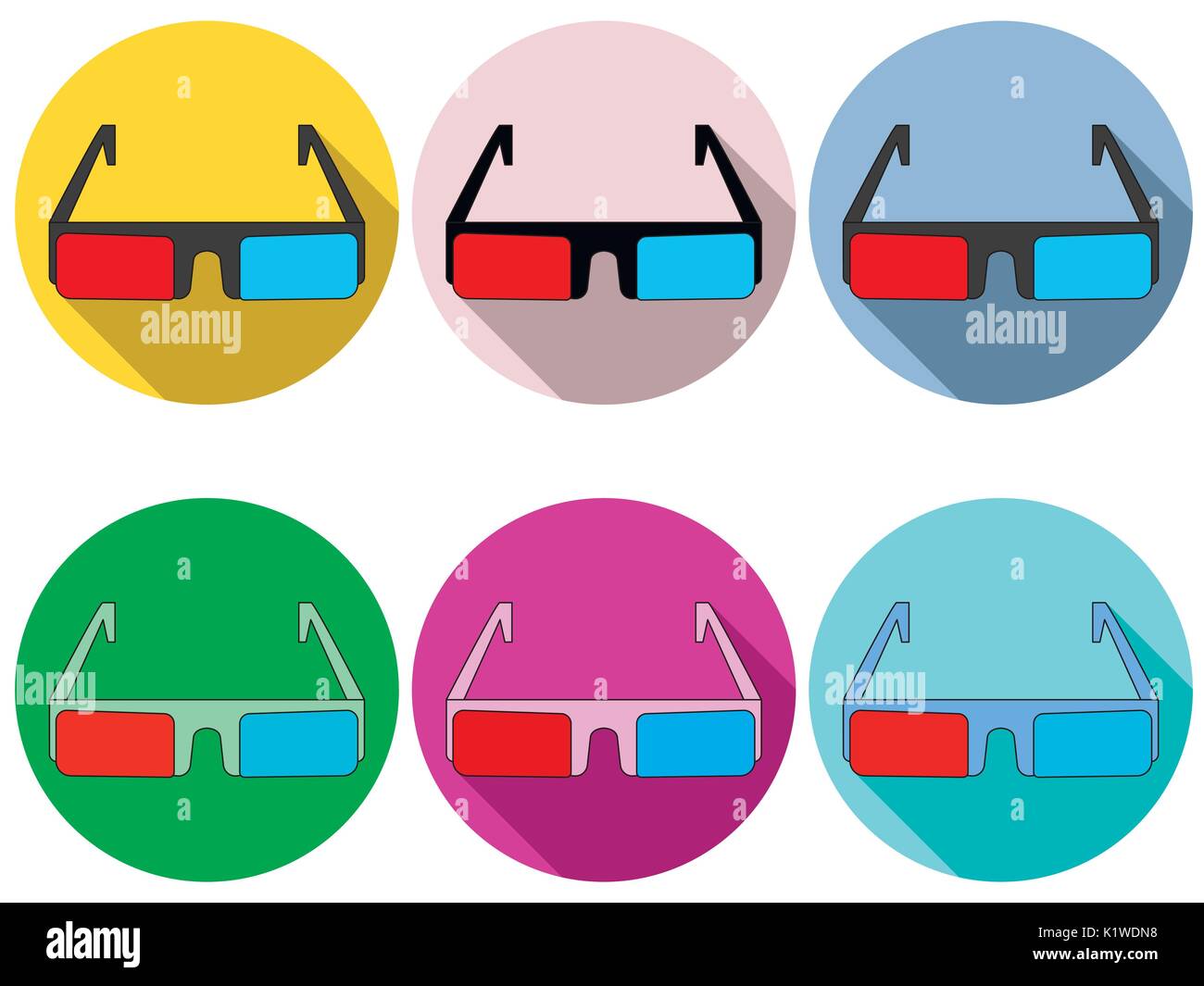 Red and blue lenses Stock Vector Images - Alamy