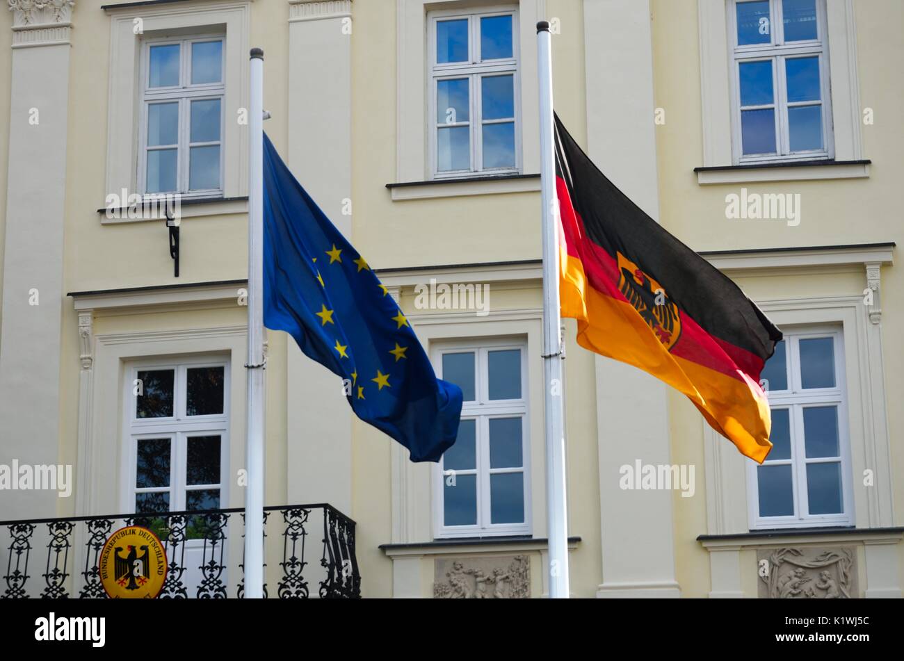 Flags europe germany together germany hires stock photography and