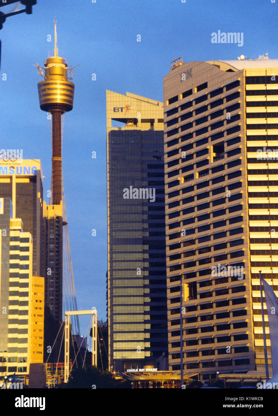 SYDNEY Australia Television tower and part of skyline in sunset 2004