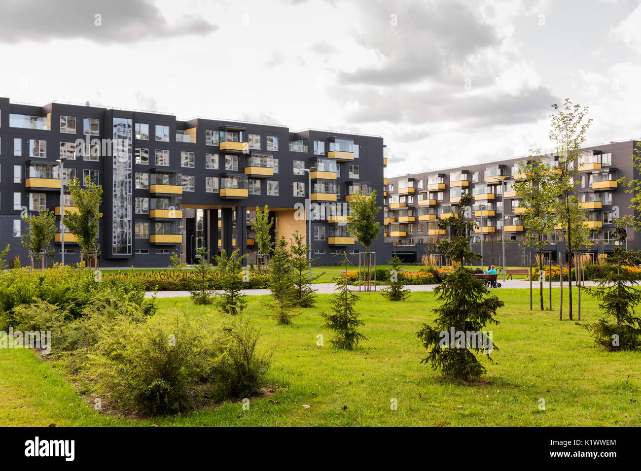 modern urban apartment buildings Stock Photo