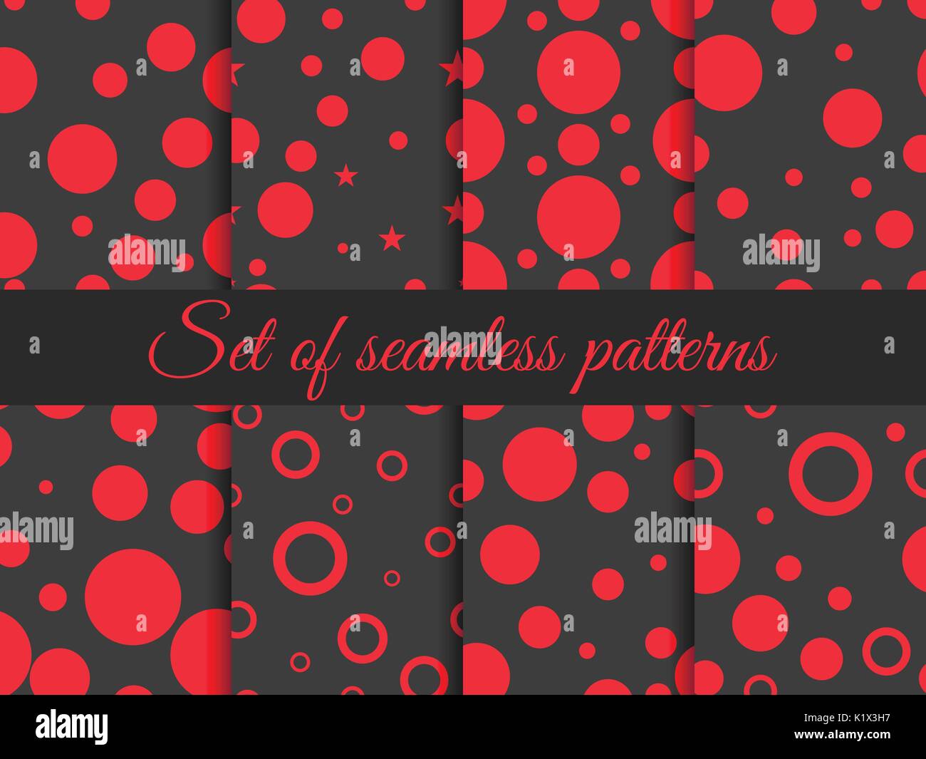 Seamless pattern with circles. Pattern with circles and dots. Stains. The pattern for wallpaper, tiles, fabrics and designs. Vector illustration. Stock Vector