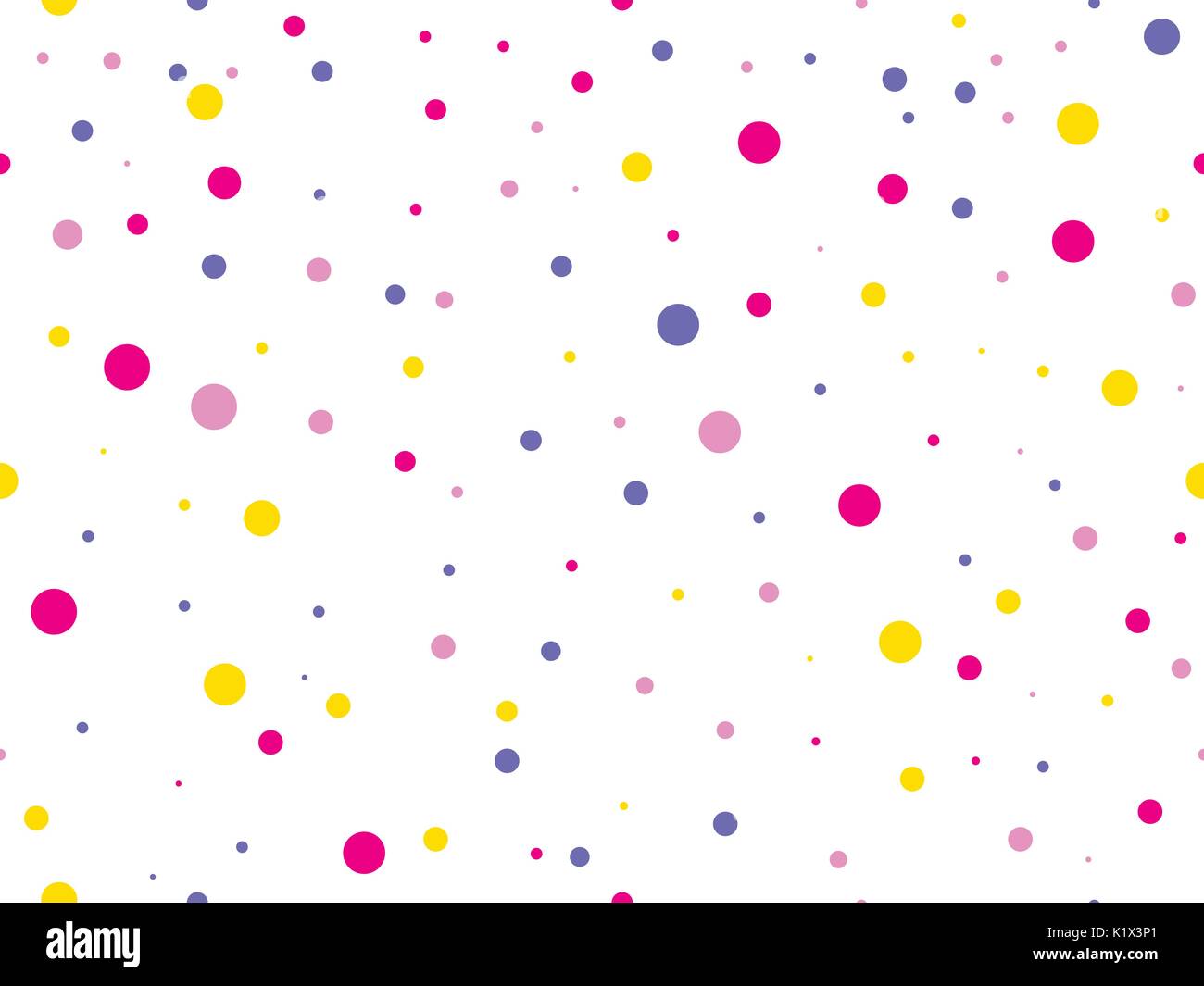 Seamless pattern with colored circles. Celebratory background with dots. Vector illustration Stock Vector