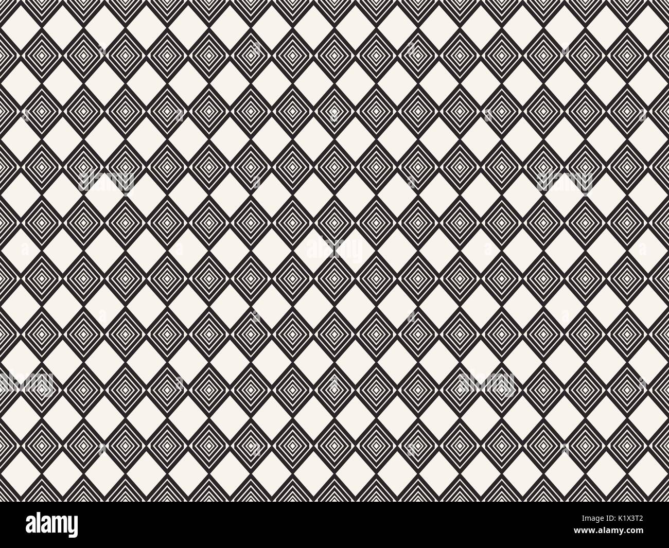 Seamless pattern with geometric shapes, repeating striped background. Vector illustration Stock Vector