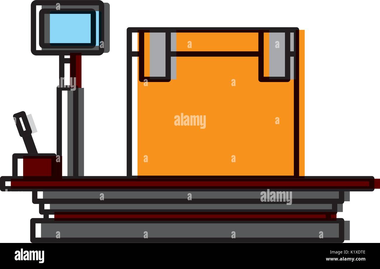 weight scale delivery box equipment cargo Stock Vector Image & Art - Alamy