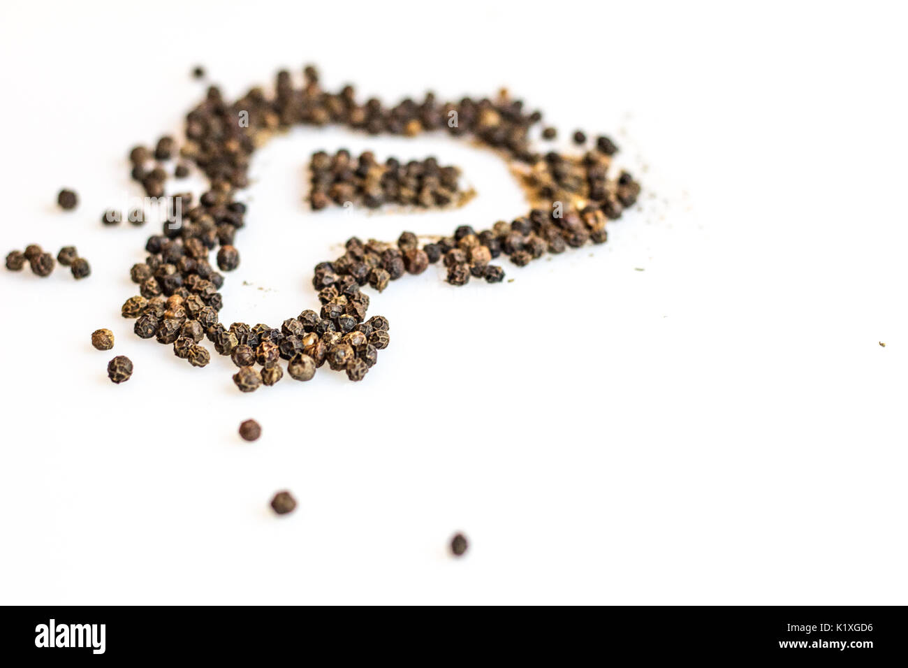 Letter P for Pepper made with peppercorns Stock Photo Alamy