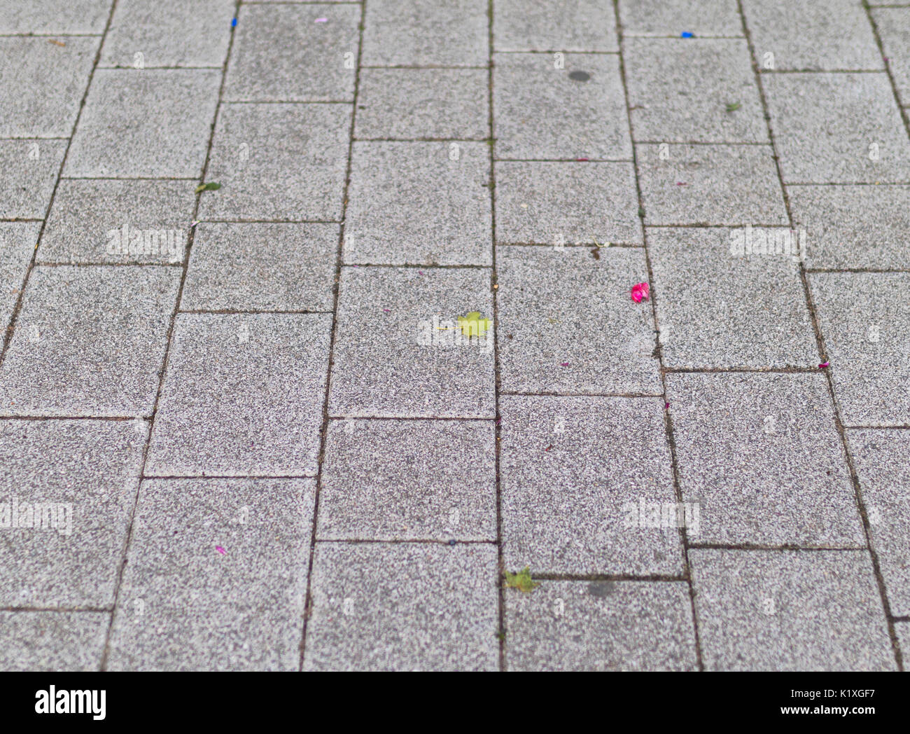 Bland, block paved pavemnt, urban setting background Stock Photo
