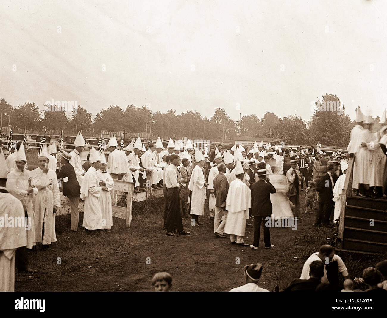 Ku Klux Klan gathering August 9, 1925 Stock Photo - Alamy