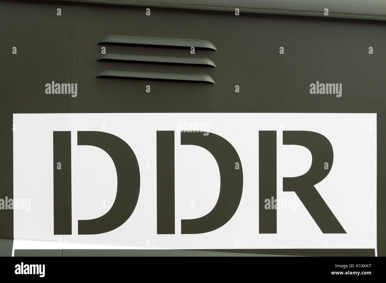 DDR or East Germany sign Stock Photo