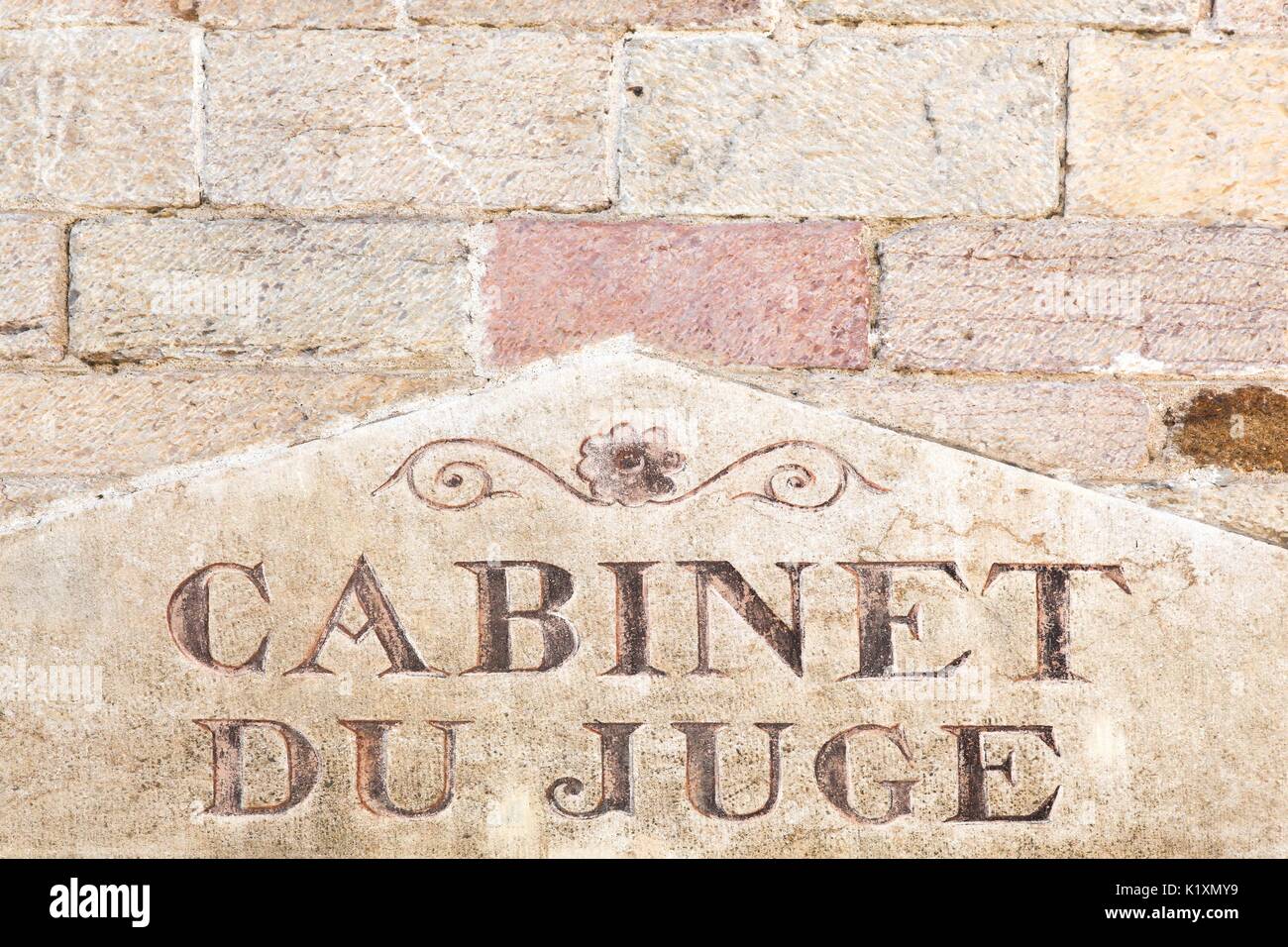 Judge's office in France Stock Photo Alamy