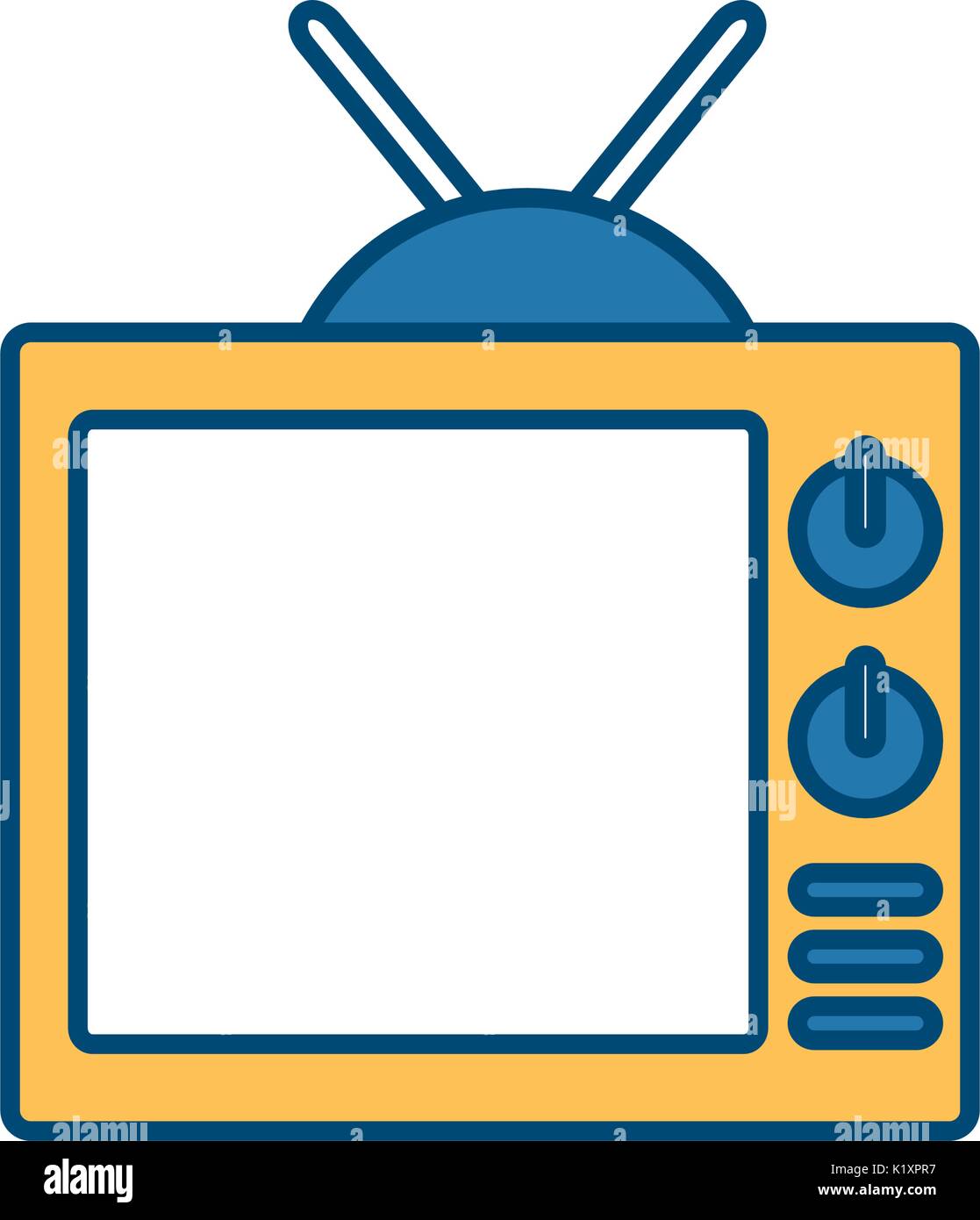 tv solid household and appliance antenna electric Stock Vector Image ...